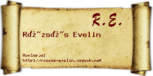 Rózsás Evelin névjegykártya